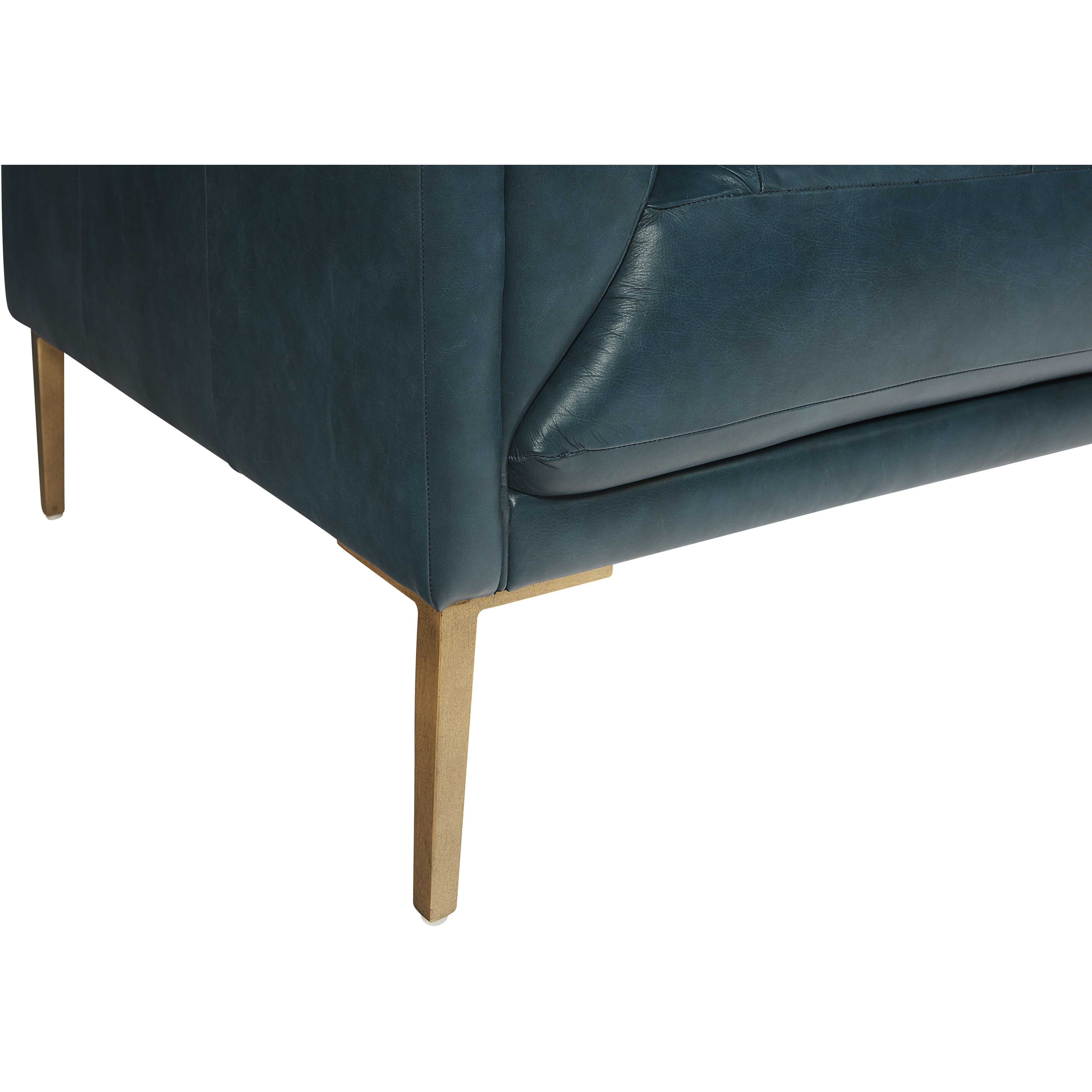 Westin Vintage Peacock Leather Sofa